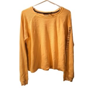 American Eagle Outfitters Vintage Y2K Long Sleeved Waffle shirt - Yellow - Large
